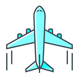 samolot pasażerski ikona