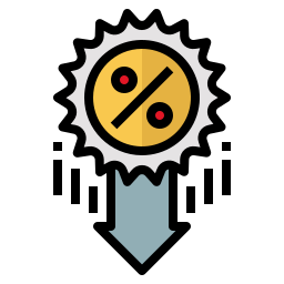 insignia de descuento icono