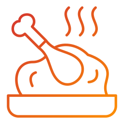 Roast chicken icon