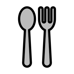 cucchiaio e forchetta icona