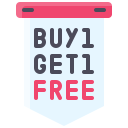 Buy one get one free icon