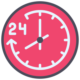 Open 24 hours icon