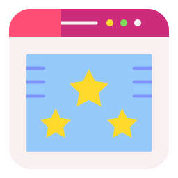 calificación web icono