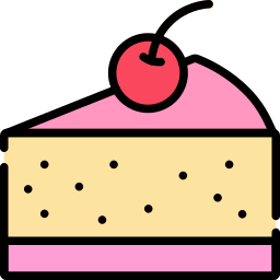 part de gâteau Icône