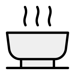 tazón de sopa icono