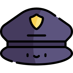 sombrero de policía icono