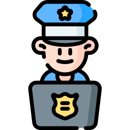 Cyber police icon