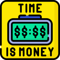 el tiempo es dinero icono