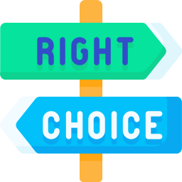 Right choice icon