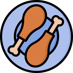 pierna de pollo icono