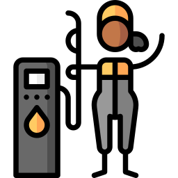 Gas station attendant icon