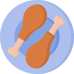 Куриная нога иконка