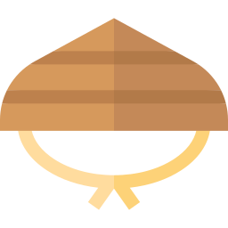 cappello di bambù icona