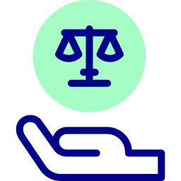 Justice sign icon