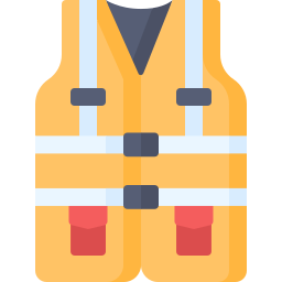 High visibility vest icon