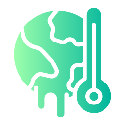 le réchauffement climatique Icône