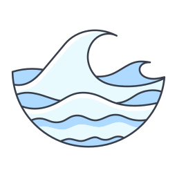 Sea waves icon