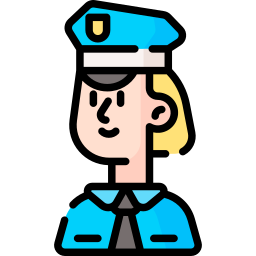 mujer policía icono