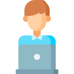 Computer worker icon