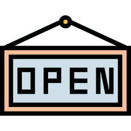 Open sign icon