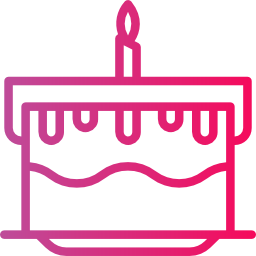 pastel de cumpleaños icono