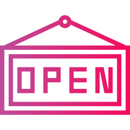 Open sign icon