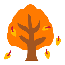 Árbol de otoño icono
