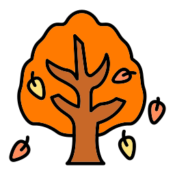 Árbol de otoño icono