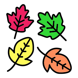 Falling leaves icon