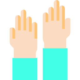 Raising hand icon
