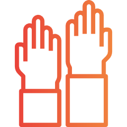 Raising hand icon