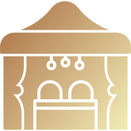 Beach cabana icon