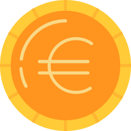 Монета евро иконка
