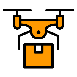 Drone delivery icon