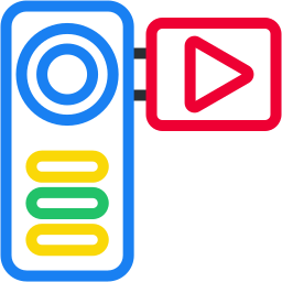 camara de video icono