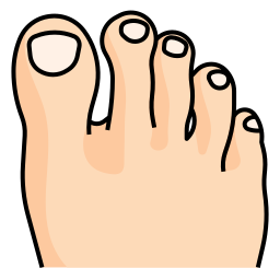 Палец на ноге иконка