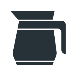Glass tea pot icon