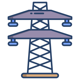 hoogspanningslijn icoon