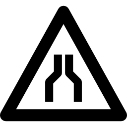 Narrow Road Sign icon