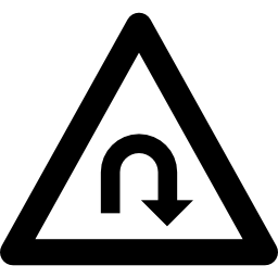 U Turn Sign icon