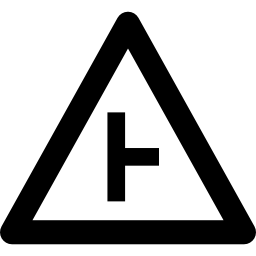 Right Road Ahead Sign icon