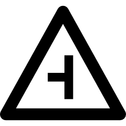 왼쪽 된 도로 앞 표지판 icon