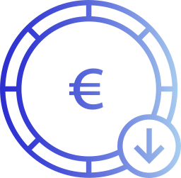 moeda de euro Ícone