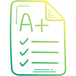 résultats d'examen Icône