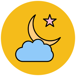 luna creciente icono