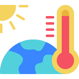 le réchauffement climatique Icône