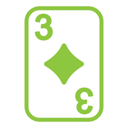 Three of diamonds icon