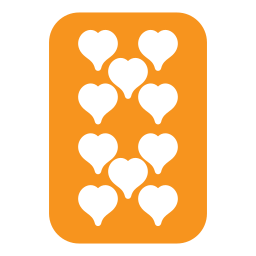 Ten of hearts icon