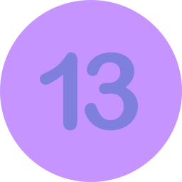 numero 13 icona