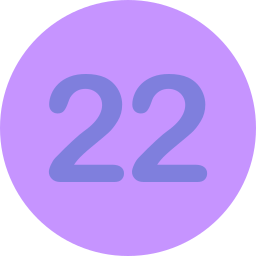 numero 22 icona